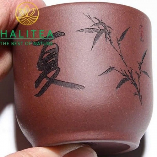 Bộ 4 Chén Trà Tử Sa - Xuân Hạ Thu Đông 50ml – Hộp Quà Cao Cấp