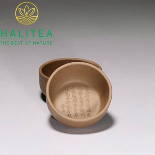 Bộ 5 Chén Trà Tử Sa Nghi Hưng Khắc Thơ Đường 50ml