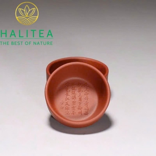 Bộ 5 Chén Trà Tử Sa Nghi Hưng Khắc Thơ Đường 50ml