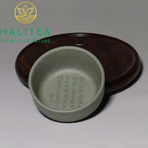 Bộ 5 Chén Trà Tử Sa Nghi Hưng Khắc Thơ Đường 50ml
