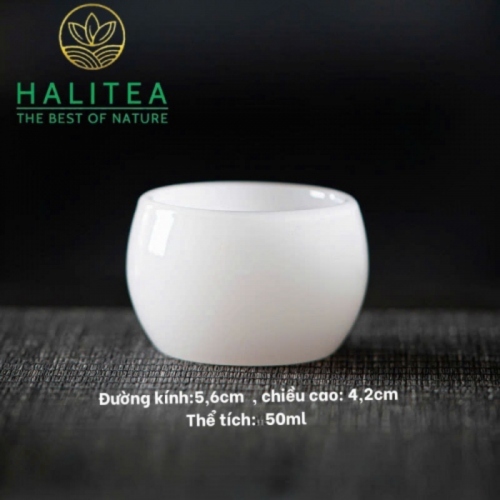 Bộ Ấm Chén Bạch Ngọc Cao Cấp 10 Món - Hộp Quà Tặng Vali Sang Trọng
