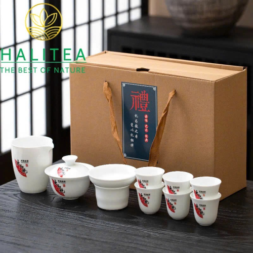 Bộ Ấm Chén Công Phu Đại Hồng Bào – Bộ Trà Cao Cấp Hộp quà Tặng