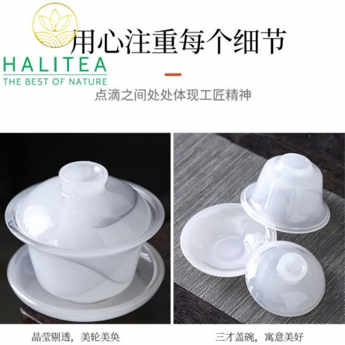 Bộ Ấm Chén Ngọc Hộp Quà Tặng Vali Xanh 10 Món Cao Cấp