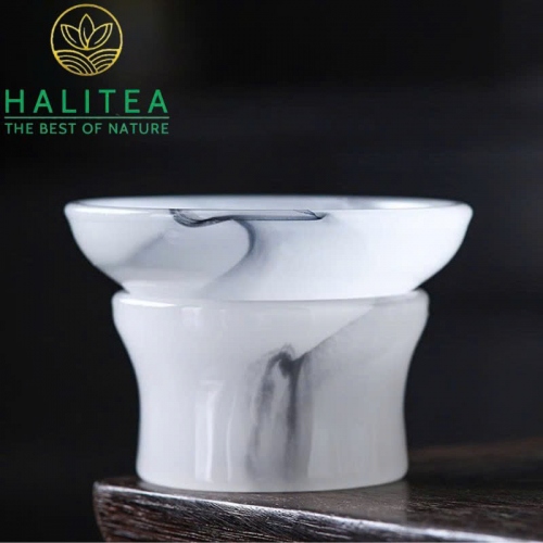 Bộ Ấm Chén Ngọc Hộp Quà Tặng Vali Xanh 10 Món Cao Cấp