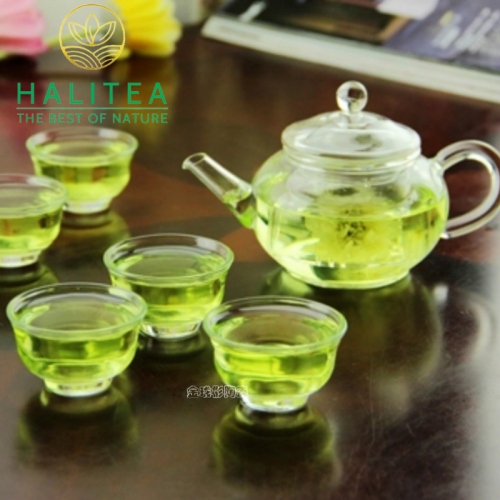 Bộ Ấm Chén Thủy Tinh Pha Trà Hoa 250ml