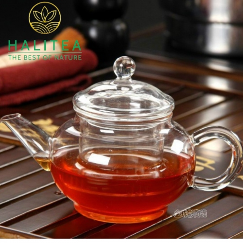 Bộ Ấm Chén Thủy Tinh Pha Trà Hoa 250ml