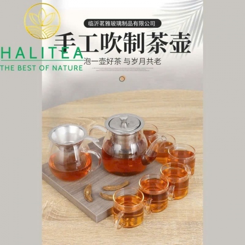 Bộ Ấm Chén Trà Thủy Tinh Sang Trọng 9 Món - Hộp Quà Tặng