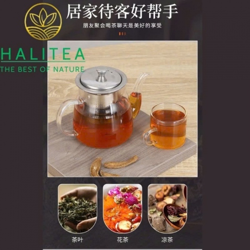 Bộ Ấm Chén Trà Thủy Tinh Sang Trọng 9 Món - Hộp Quà Tặng