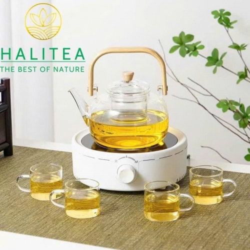Bộ Ấm Đun Trà Thủy Tinh Kèm Bếp Điện – Hộp Quà Tặng Cao Cấp