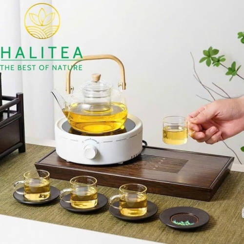 Bộ Ấm Đun Trà Thủy Tinh Kèm Bếp Điện – Hộp Quà Tặng Cao Cấp