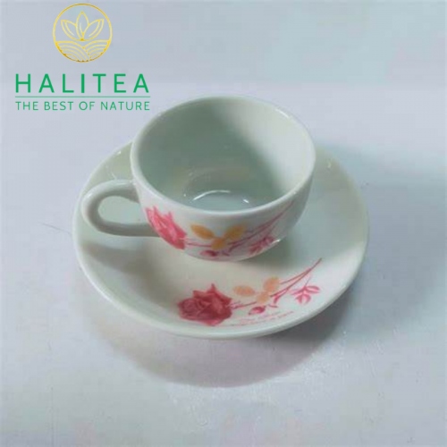Bộ Ấm Sứ Bát Tràng Bông Hồng 450ml
