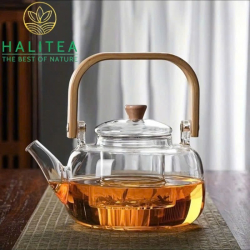 Bộ Ấm Thủy Tinh Quai Tre Cao Cấp 900ml