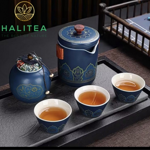 Bộ Ấm Trà Du Lịch Sứ Cao Cấp
