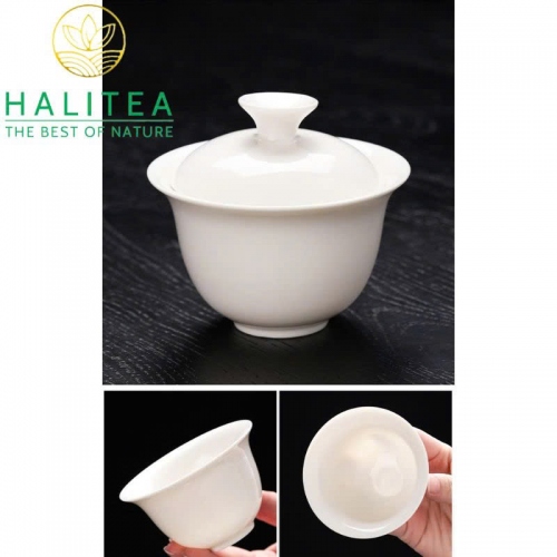 Bộ Ấm Trà Du Lịch Sứ Đức Hoá Pha Chén Khải Chén Tống 06 Món Tiện Lợi