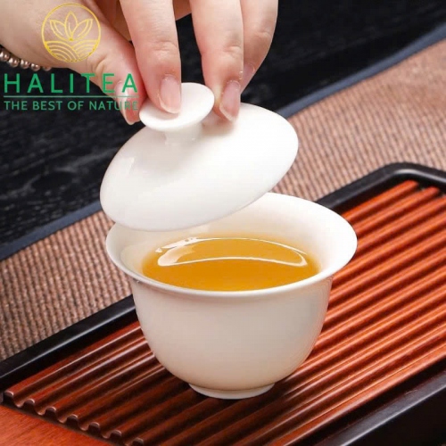Bộ Ấm Trà Du Lịch Sứ Đức Hoá Pha Chén Khải Chén Tống 06 Món Tiện Lợi