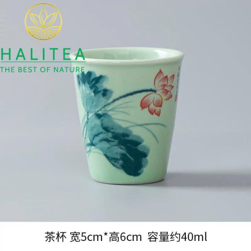 Bộ Ấm Trà Du Lịch Thanh Từ Hoa Sen – 1 Ấm 4 Chén Kèm Túi Xách
