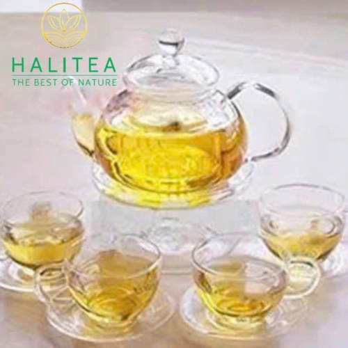 Bộ Ấm Trà Lõi Lọc Thuỷ Tinh Cao Cấp Đế Nến 600ml