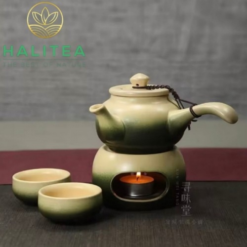 Bộ ấm Trà Sứ Cao Cấp Kiểu Nhật Đế Nến 220ml