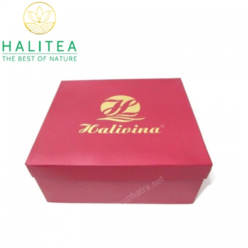 Bộ Ấm Trà Sứ Trắng Viền Vàng 18k in logo từ 50 bộ
