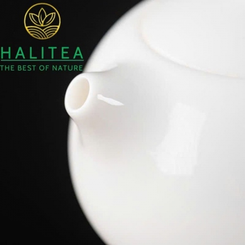 Bộ Ấm Trà Tây Thi Sứ Trắng Dương Chi Ngọc - Hộp Quà Tặng 250ml
