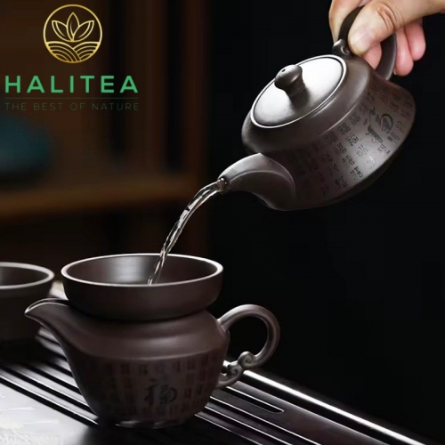 Bộ Ấm Tử Sa Dáng Cổ 9 Món Hộp Đựng Cao Cấp