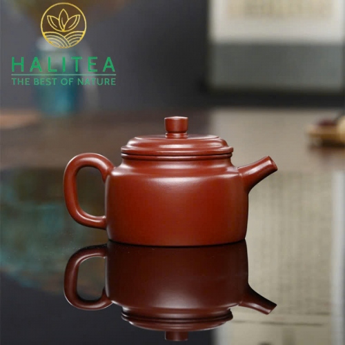 Bộ Ấm Tử Sa Đức Chung Đại Hồng Bào 230ml + 04 Chén Hộp Thổ Cẩm