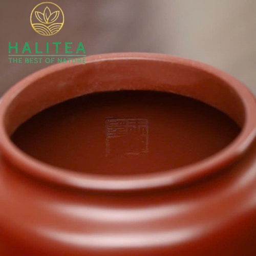 Bộ Ấm Tử Sa Đức Chung Đại Hồng Bào 230ml + 04 Chén Hộp Thổ Cẩm