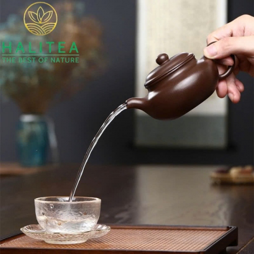 Bộ Ấm Tử Sa Phỏng Cổ Tử Nê 230ml + 04 Chén Hộp Thổ Cẩm