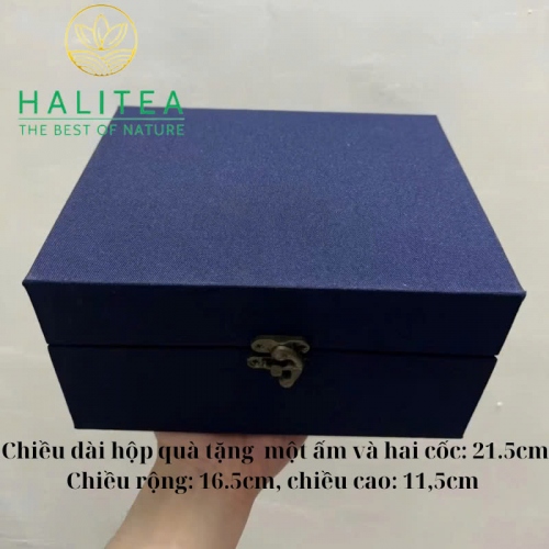 Bộ Ấm Tử Sa Thạch Biều Tử Dã Long Phụng Đổi Màu 250ml Hộp Quà Tặng