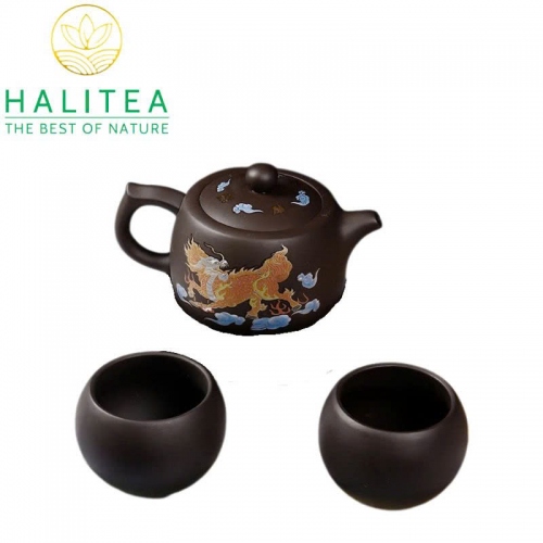 Bộ Ấm Tử Sa Tây Thi - Tỉnh Lan Kỳ Lân Đổi Màu 260ml