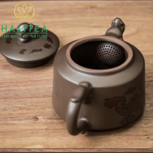 Bộ Ấm Tử Sa Tứ Phương Long Phụng Đổi Màu 330ml - Hộp Quà Tặng
