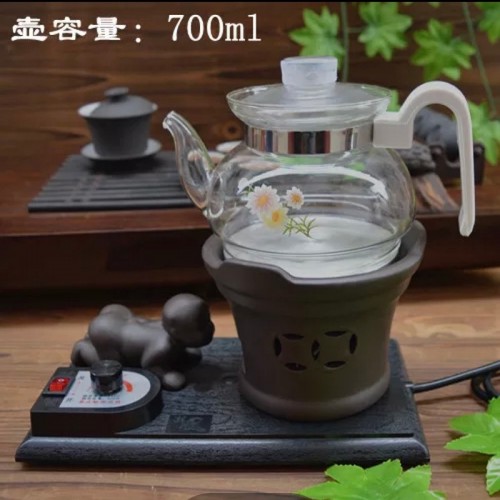 Bộ Bếp Điện Gốm Sứ Ấm Thủy Tinh 700ml
