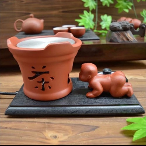 Bộ Bếp Điện Gốm Sứ Ấm Thủy Tinh 700ml