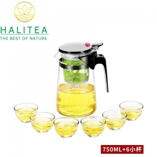 Bộ Bình Pha Trà Thủy Tinh Thông Minh