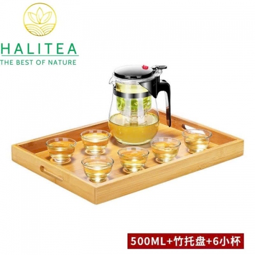 Bộ Bình Pha Trà Thủy Tinh Thông Minh