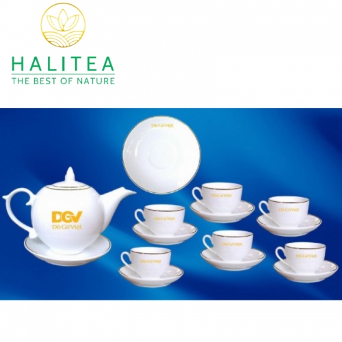 Bộ Chén Bát Sứ Bát Tràng In Logo Quà Tặng Từ 50 Bộ