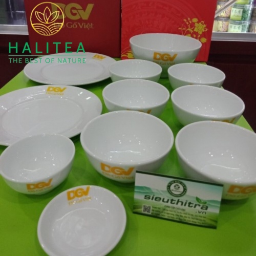 Bộ Chén Bát Sứ Bát Tràng In Logo Quà Tặng Từ 50 Bộ