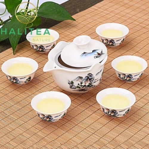 Bộ Chén Khải Bằng Sứ Pha Trà Tiện Lợi 230ml