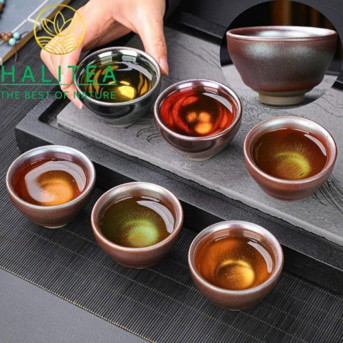 Bộ Chén Thiên Mục Tenmoku 06 Màu Cao Cấp 60ml
