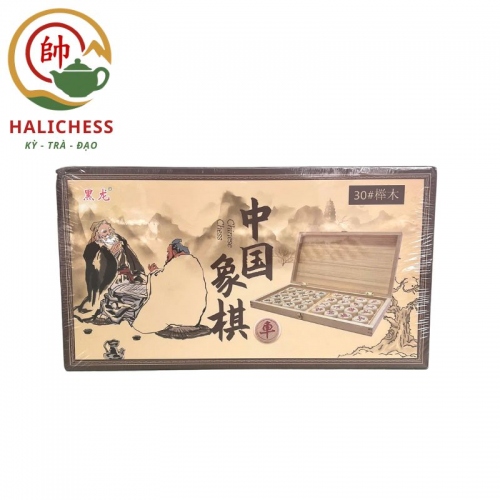 Bộ Cờ Tướng Gỗ Dẻ Gai Kèm Bàn Cờ Gấp Gọn - Size 30, 35, 40