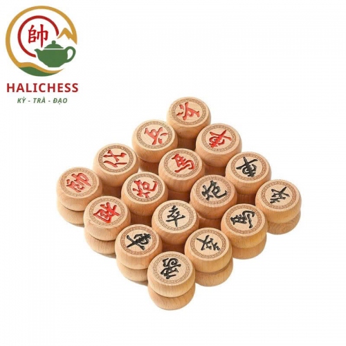 Bộ Cờ Tướng Gỗ Dẻ Gai Kèm Bàn Cờ Gấp Gọn - Size 30, 35, 40