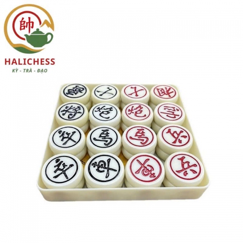 Bộ Cờ Tướng Melamine Giả Ngọc - Hộp Nhựa Cao Cấp Size 40, 45, 50