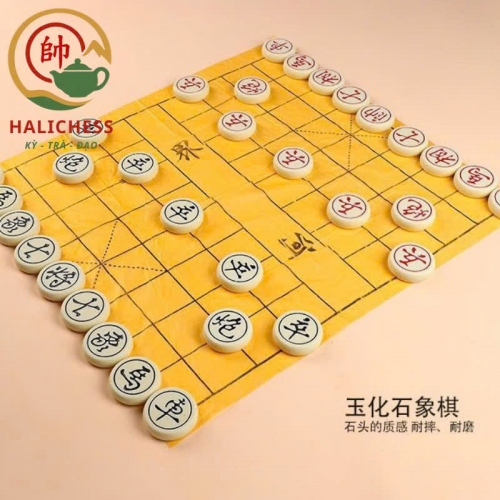 Bộ Cờ Tướng Melamine Giả Ngọc - Hộp Nhựa Cao Cấp Size 40, 45, 50