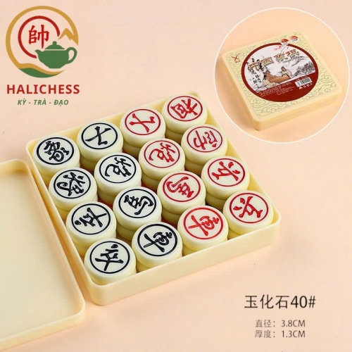 Bộ Cờ Tướng Melamine Giả Ngọc - Hộp Nhựa Cao Cấp Size 40, 45, 50
