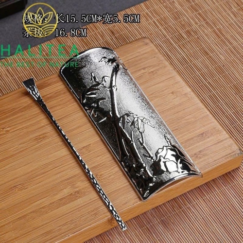 Bộ Cung Nhãn + Muỗng Trà Hợp Kim Lan Trúc Nhiều Màu
