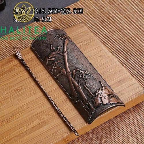 Bộ Cung Nhãn + Muỗng Trà Hợp Kim Lan Trúc Nhiều Màu