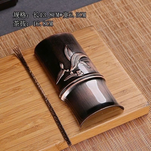 Bộ Cung Nhãn + Muỗng Trà Hợp Kim Lan Trúc Nhiều Màu