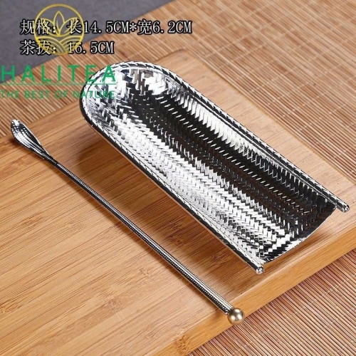 Bộ Cung Nhãn + Muỗng Trà Hợp Kim Lan Trúc Nhiều Màu