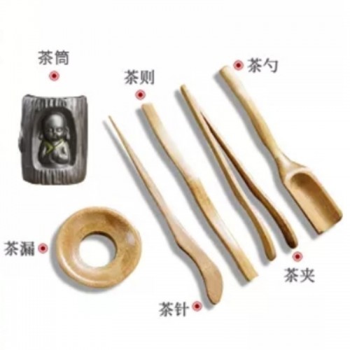 Bộ Dụng Cụ Gắp Trà Chú Tiểu Thiền 6 Món