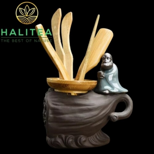 Bộ Dụng Cụ Găp Trà Đạt Ma Sư Tổ 06 Món